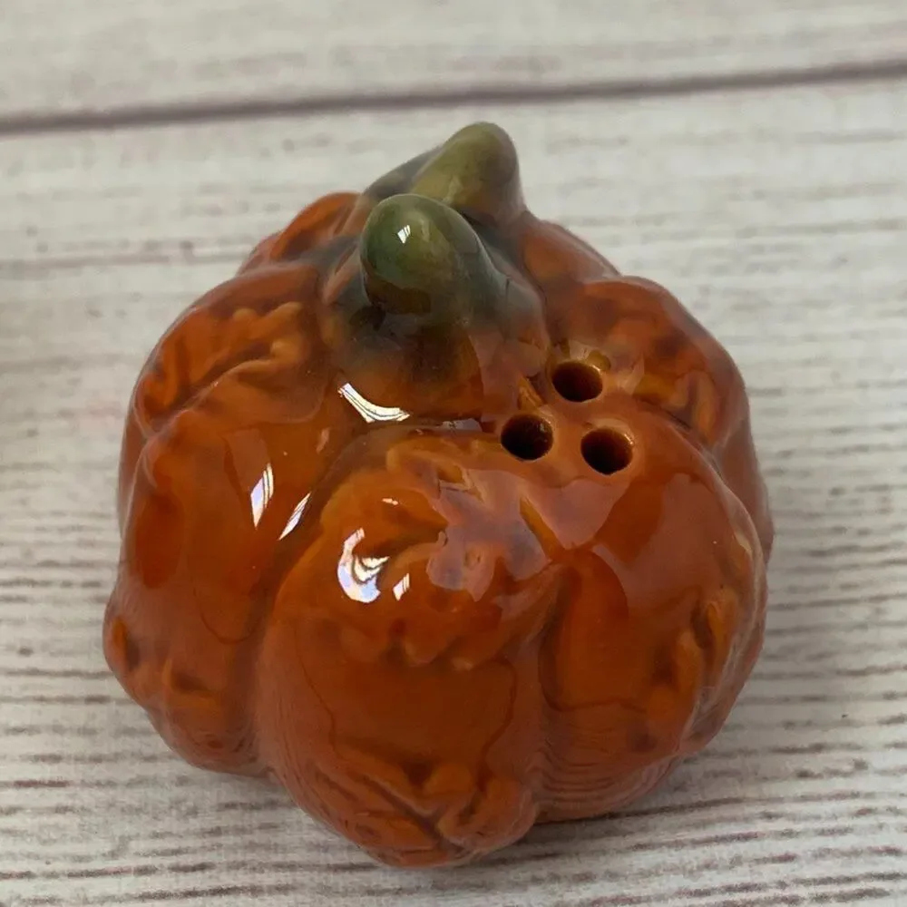Turkey and Pumpkin Salt and Pepper Shaker Set Fall Dining Decor Thanksgiving